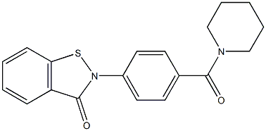 2-[4-[(Piperidin-1-yl)carbonyl]phenyl]-1,2-benzisothiazol-3(2H)-one Struktur