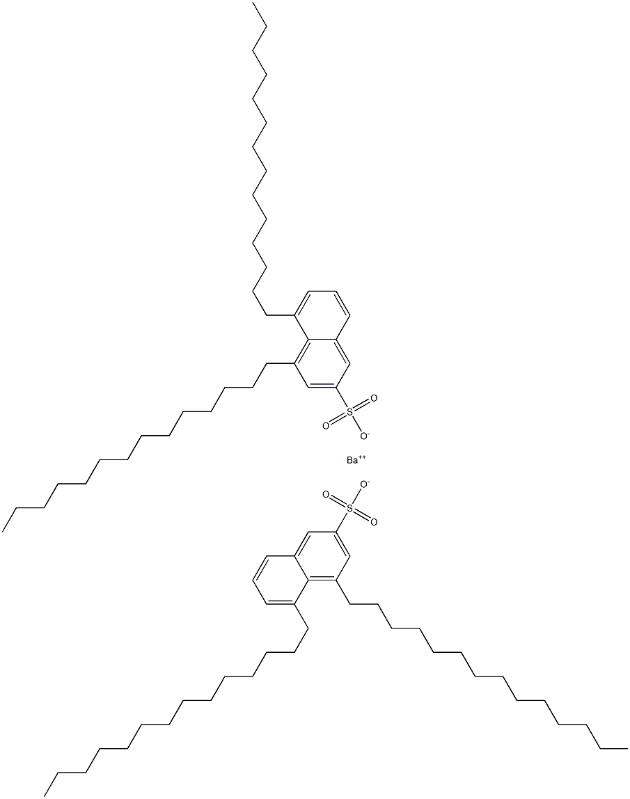 Bis(4,5-ditetradecyl-2-naphthalenesulfonic acid)barium salt Struktur