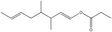 Propionic acid 3,4-dimethyl-1,6-octadienyl ester Struktur