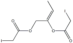 2-Butene-1,2-diol bis(iodoacetate) Struktur