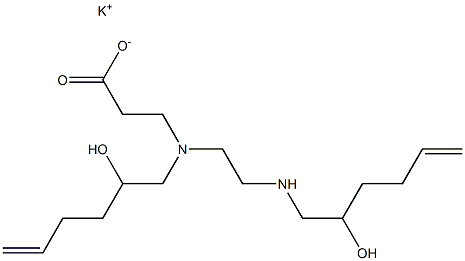 3-[N-(2-Hydroxy-5-hexenyl)-N-[2-(2-hydroxy-5-hexenylamino)ethyl]amino]propionic acid potassium salt Struktur