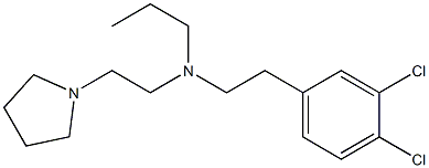 2-(3,4-Dichlorophenyl)-N-[2-(1-pyrrolidinyl)ethyl]-N-propylethanamine Struktur