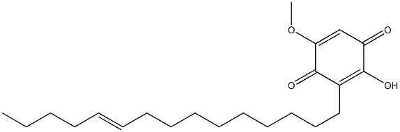 2-Hydroxy-5-methoxy-3-(10-pentadecenyl)-p-benzoquinone Struktur