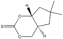 (4aS,7aR)-6,6-Dimethyl-4,4a,5,6,7,7a-hexahydrocyclopenta-1,3-dioxin-2-thione Struktur