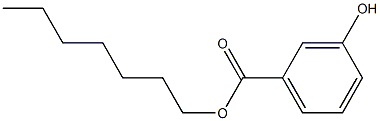 3-Hydroxybenzoic acid heptyl ester Struktur