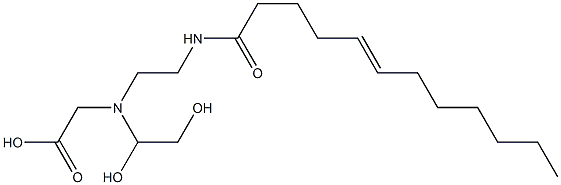 N-(1,2-Dihydroxyethyl)-N-[2-(5-dodecenoylamino)ethyl]aminoacetic acid Struktur