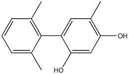 6-Methyl-4-(2,6-dimethylphenyl)benzene-1,3-diol Struktur