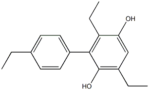 3,6-Diethyl-2-(4-ethylphenyl)benzene-1,4-diol Struktur