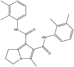 6,7-Dihydro-3-methyl-N,N'-bis(2,3-dimethylphenyl)-5H-pyrrolizine-1,2-dicarboxamide Struktur