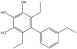 4,6-Diethyl-5-(3-ethylphenyl)benzene-1,2,3-triol Struktur