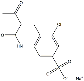 5-(Acetoacetylamino)-3-chloro-4-methylbenzenesulfonic acid sodium salt Struktur