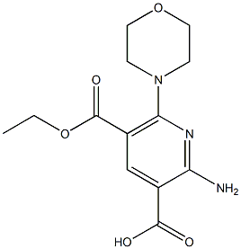 2-Amino-6-morpholinopyridine-3,5-dicarboxylic acid 5-ethyl ester Struktur