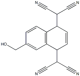 [(1,4-Dihydro-6-hydroxymethylnaphthalene)-1,4-diylidene]bis(malononitrile) Struktur