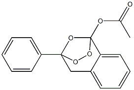 4,5-Dihydro-1,4-epoxy-4-phenyl-1H-2,3-benzodioxepin-1-ol acetate Struktur