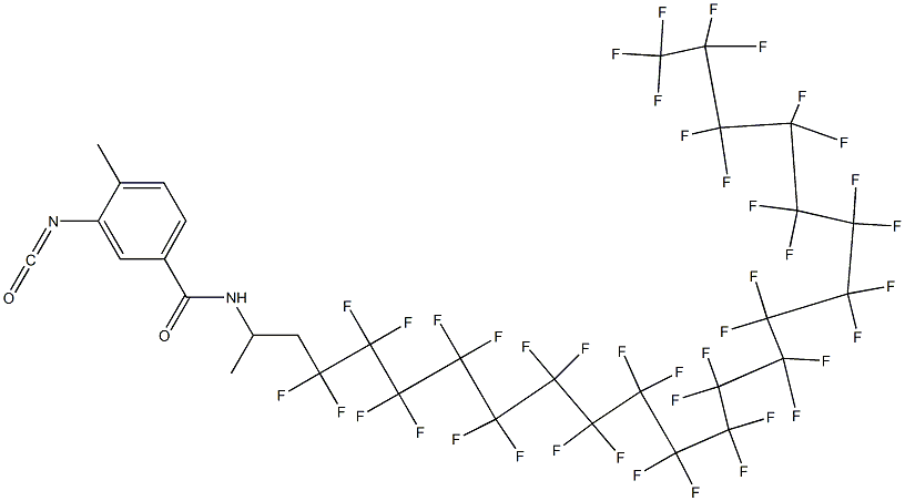 3-Isocyanato-4-methyl-N-[2-(hentetracontafluoroicosyl)-1-methylethyl]benzamide Struktur