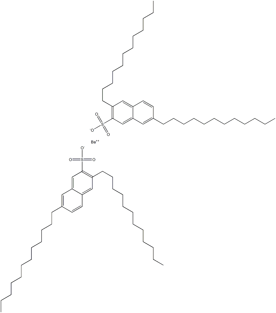 Bis(3,7-didodecyl-2-naphthalenesulfonic acid)barium salt Struktur