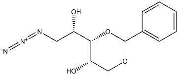 5-Azido-1-O,3-O-benzylidene-5-deoxy-L-arabinitol Struktur