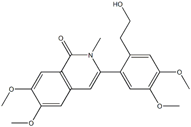 3-[2-(2-Hydroxyethyl)-4,5-dimethoxyphenyl]-6,7-dimethoxy-2-methylisoquinolin-1(2H)-one Struktur