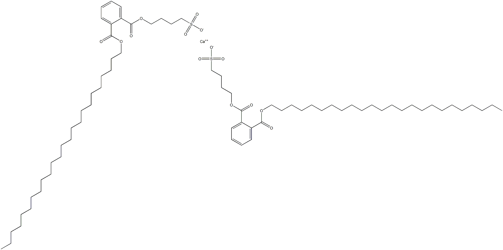 Bis[4-[(2-tetracosyloxycarbonylphenyl)carbonyloxy]butane-1-sulfonic acid]calcium salt Struktur