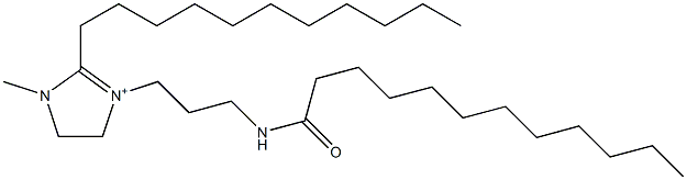 4,5-Dihydro-1-methyl-3-[3-[(1-oxododecyl)amino]propyl]-2-undecyl-1H-imidazol-3-ium Struktur