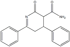 2,3,4,5-Tetrahydro-2-oxo-4,6-diphenylpyridine-3-carboxamide Struktur