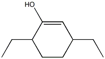 3,6-Diethyl-1-cyclohexen-1-ol Struktur