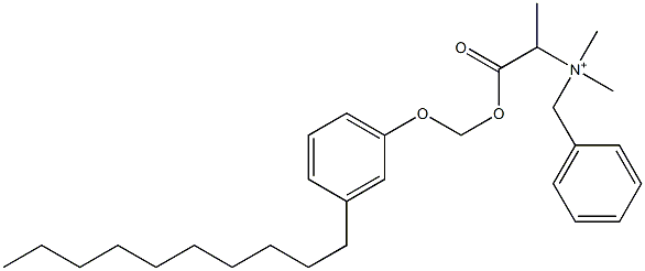 N,N-Dimethyl-N-benzyl-N-[1-[[(3-decylphenyloxy)methyl]oxycarbonyl]ethyl]aminium Struktur