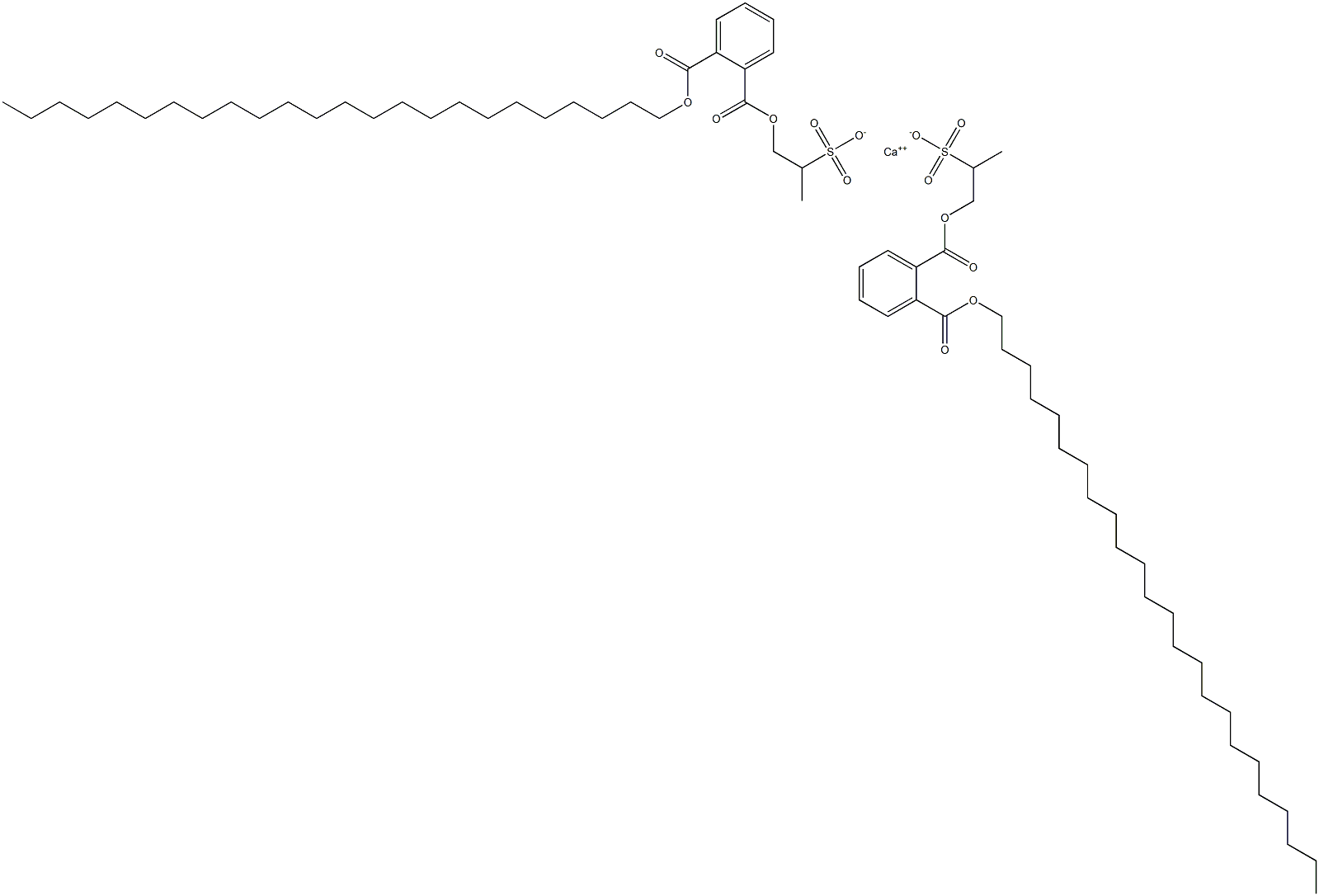 Bis[1-[(2-tetracosyloxycarbonylphenyl)carbonyloxy]propane-2-sulfonic acid]calcium salt Struktur