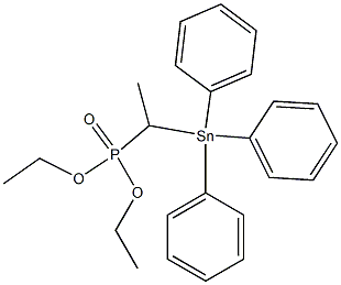 1-(Triphenylstannyl)ethylphosphonic acid diethyl ester Struktur