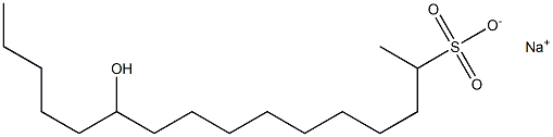 11-Hydroxyhexadecane-2-sulfonic acid sodium salt Struktur