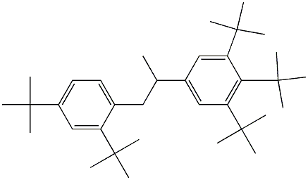 2-(3,4,5-Tri-tert-butylphenyl)-1-(2,4-di-tert-butylphenyl)propane Struktur