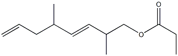 Propionic acid 2,5-dimethyl-3,7-octadienyl ester Struktur