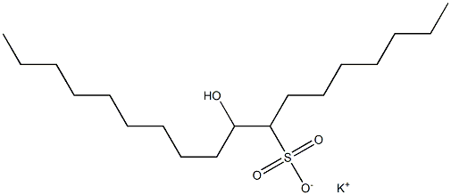 9-Hydroxyoctadecane-8-sulfonic acid potassium salt Struktur