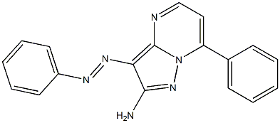 2-Amino-3-(phenylazo)-7-phenylpyrazolo[1,5-a]pyrimidine Struktur