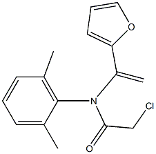 N-[1-(2-Furyl)vinyl]-N-(2,6-dimethylphenyl)-2-chloroacetamide Struktur