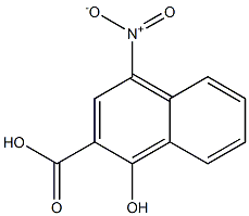 1-Hydroxy-4-nitro-2-naphthoic acid Struktur