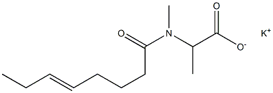 2-[N-Methyl-N-(5-octenoyl)amino]propionic acid potassium salt Struktur