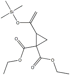 2-[1-(Trimethylsiloxy)vinyl]cyclopropane-1,1-dicarboxylic acid diethyl ester Struktur