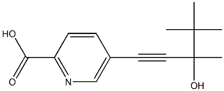 5-(3-Hydroxy-3,4,4-trimethyl-1-pentynyl)pyridine-2-carboxylic acid Struktur