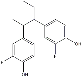 4,4'-[(1S,2R)-1-Ethyl-2-methylethylene]bis(2-fluorophenol) Struktur