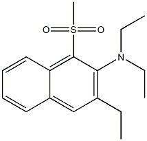 2-(Diethylamino)-3-ethyl-1-(methylsulfonyl)naphthalene Struktur