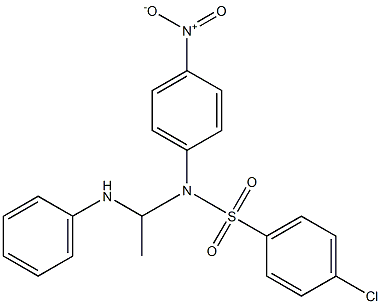 N-[1-[(Phenyl)amino]ethyl]-N-(4-nitrophenyl)-4-chlorobenzenesulfonamide Struktur