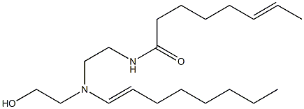 N-[2-[N-(2-Hydroxyethyl)-N-(1-octenyl)amino]ethyl]-6-octenamide Struktur