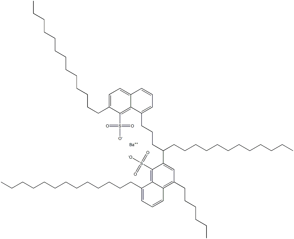 Bis(2,8-ditridecyl-1-naphthalenesulfonic acid)barium salt Struktur