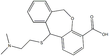 11-[[2-(Dimethylamino)ethyl]thio]-6,11-dihydrodibenz[b,e]oxepin-4-carboxylic acid Struktur