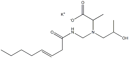 2-[N-(2-Hydroxypropyl)-N-(3-octenoylaminomethyl)amino]propionic acid potassium salt Struktur