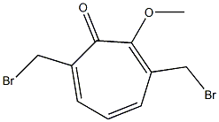 3,7-Bis(bromomethyl)-2-methoxycyclohepta-2,4,6-trien-1-one Struktur