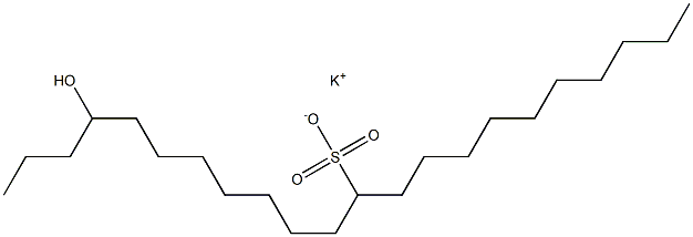 19-Hydroxydocosane-11-sulfonic acid potassium salt Struktur