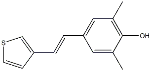 4-[(E)-2-(3-Thienyl)ethenyl]-2,6-dimethylphenol Struktur