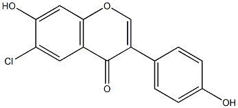 4',7-Dihydroxy-6-chloroisoflavone Struktur